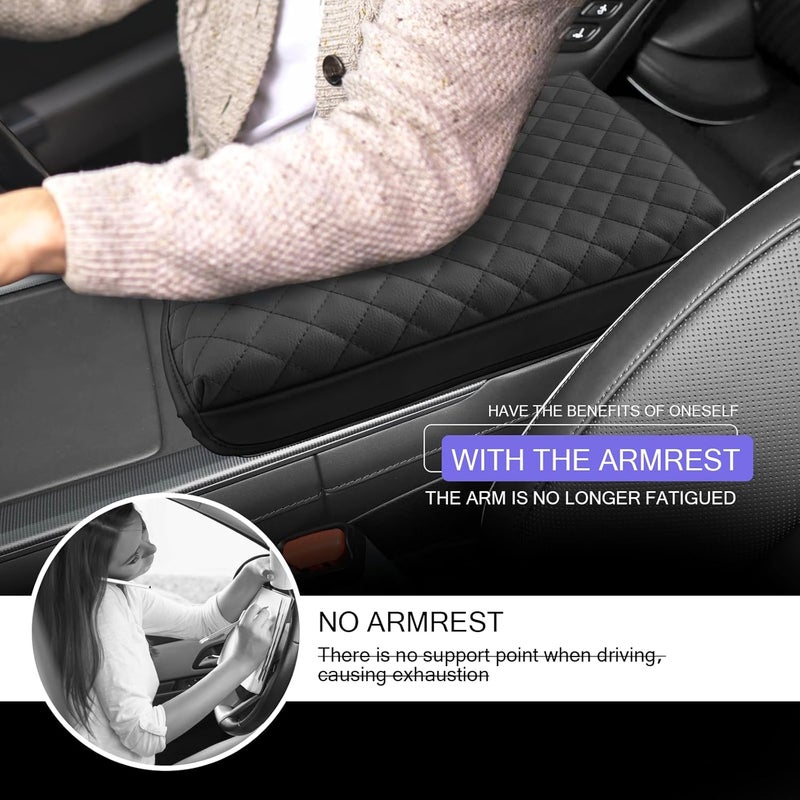 LUWU 2025 Palisade Center Console Cover Compatible with 2020-2024 2025 Palisade Accessories Armrest Cover Center Console Pad Armrest Console Cover (Thick Black) - Image 3